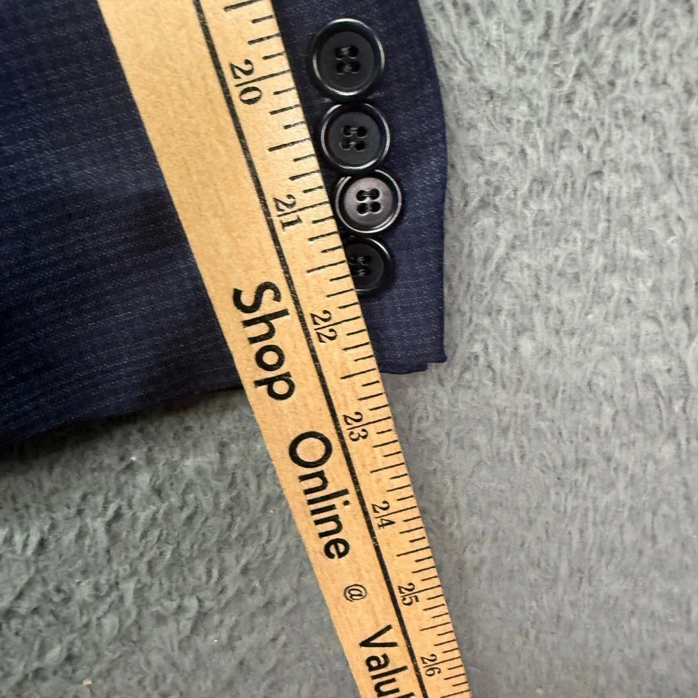 Saks Fifth Avenue Blazer Mens 38 Navy Ermenegildo Zegna Wool Sport Coat Italy